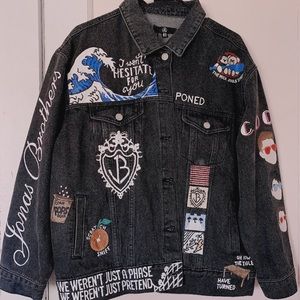Custom Hand Painted Jonas Brothers Jean Jacket
